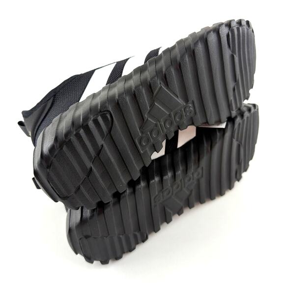 Adidas Kids Unisex Black Gold Metallic Cloud White Kaptir Flow Shoes Size 5.5 - Picture 10 of 13